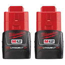 MILWAUKEE 48-11-2411 M12 REDLITHIUM 2 PACK - CP BAT - BLACK, RED - Brand New