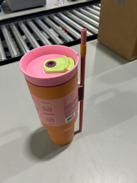 OWALA TANGY TANGO 40OZ TRAVEL TUMBLER WITH PINK LID - TANGY TANGO - Like New