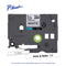 BROTHER P-TOUCH TZE211 LAMINATED LABEL TAPE, 1/4" X 26.2 FT 6MM X 8M - WHITE - Like New