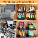JLKDQ UNDER SINK ORGANIZERS AND STORAGE, 2 PACK - BLACK - Like New