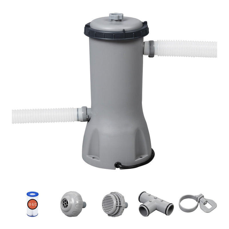 BESTWAY FLOWCLEAR 1,000 GALLONS PER HOUR 120 VOLT ABOVE GROUND SWIMMING - GRAY - Like New