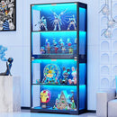 BROTTAR DISPLAY CABINET WITH GLASS DOORS 4-TIER CURIO BD001B - BLACK - Like New