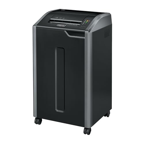 FELLOWES POWERSHRED 425CI 100% JAM PROOF GRADE PAPER SHREDDER (38425) - BLACK - Like New