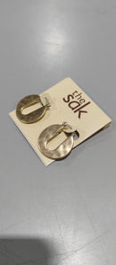 THE SAK SMALL CUT OUT HOOP EARRINGS - GOLD - Brand New