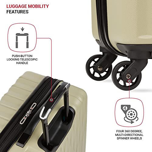 SwissGear 8018 Hardside Expandable Luggage Spinner Wheels 24-Inch CHECKED MEDIUM - Like New