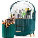 Naorwoy Makeup Storage Organizer, with Two Tier Storage Box and Brush Holder - Brand New