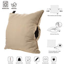 Naconic Electric Heated Throw Pillow Scatter Cushion Hand Pockets Warmer - Ivory - Like New