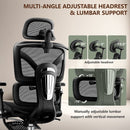 COOLHUT ERGONOMIC MESH OFFICE CHAIR FOOTREST BIG AND TALL - BLACK - Like New