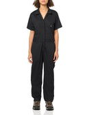 DICKIES WOMENS FLEX COOLING SHORT SLEEVE COVERALLS - LARGE - BLACK - Brand New