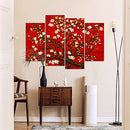 VANSEEING Van Gogh Wall Art Canvas Print Painting Red Almond Blossom Picture - Like New