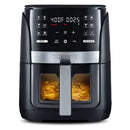 GOURMIA 6-QT DIGITAL WINDOW AIR FRYER WITH 12 PRESETS - BLACK/STAINLESS STEEL - Like New