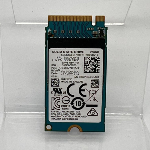 KIOXIA 256GB SSD M.2 PCIE NVME 2242 - GREEN - Like New