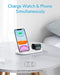 ANKER WIRELESS CHARGING STATION POWERWAVE SENSE 2-IN-1 STAND A2595 - WHITE - Like New