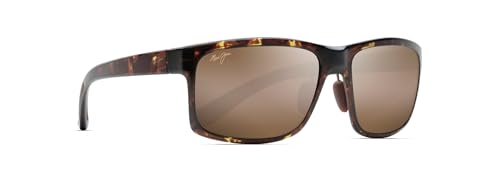 MAUI JIM POKOWAI RECTANGULAR SUNGLASSES MJ-439-HCLBRO/OLTORT Olive Tortoise - Like New