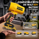 DEVTBLUN ELECTRIC CORDLESS LEAF BLOWER DEWALT 20V BATTERY NO BATTERY - YELLOW - Like New