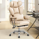 BESTFAIR FAUX LEATHER EXECUTIVE COMPUTER CHAIR - DARK BEIGE - Like New