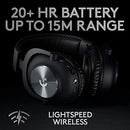 LOGITECH PRO X WIRELESS LIGHTSPEED WIRELESS 7.1 GAMING HEADSET A00130 - BLACK - Like New
