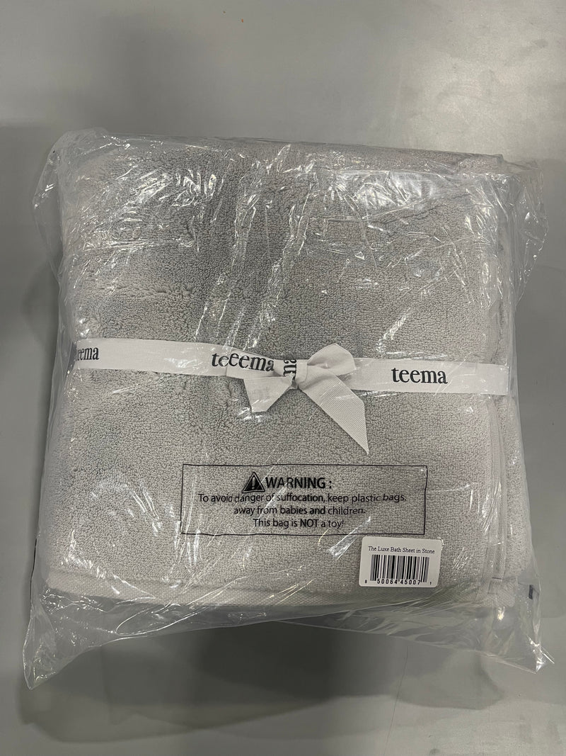 TEEMA 100% TURKISH COTTON BATH SHEET - 70X40 - STONE - Like New