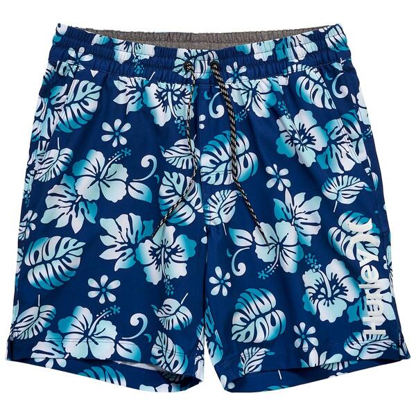 HURLEY YOUNG MENS HURLEY OMBRE FLORAL COLORADO SWIM TRUNKS - SIZE: MEN L - ABYSS - Brand New