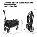 RADIANTNAME W2932P210076 COLLAPSIBLE FOLDABLE WAGON CART - BLACK - Like New