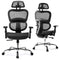 JHK ERGONOMIC HIGH BACK OFFICE CHAIR WITH HEADREST, LUMBAR SUPPORT - BLACK - Like New