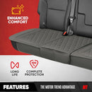 Motor Trend Rear Seat Cushion - Gray Diamond Stitched Faux Leather - Like New