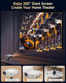 ANTMAP1080P PROJECTOR WIRED SCREEN MIRRORING MINI MOVIE PROJECTOR - SILVER - Like New