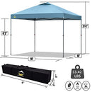 CROWN SHADES 10x10 Pop Up Canopy Tent Sports Shelter - White - Like New