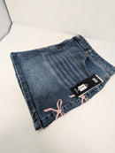 MADDEN NYC WOMEN'S EMBROIDERED BOW DENIM SKIRT SIZE: WOMEN XL - DARK MEDIUM WASH - Brand New