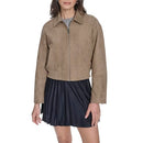 LEVI'S WOMEN'S FAUX LEATHER BOMBER WITH LAYDOWN COLLAR - SIZE : L - TAN - Brand New