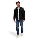 OMRB1533 Reebok Men's Mock Neck Zip-up Grid Polar Fleece Black L - Brand New