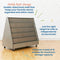 ECR4KIDS DOUBLE-SIDED MOBILE BOOK DISPLAY, CLASSROOM BOOKSHELF GRAY WASH - Like New