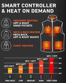 ARRIS MEN'S FLEECE HEATED VEST SIZE ADJUSTABLE HEATING 8 HEATING ZONES - BLACK - Like New