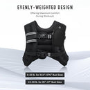 ZELUS WEIGHTED VEST, 25LB WEIGHT VEST WITH REFLECTIVE STRIPE FOR WORKOUT- BLACK - Like New