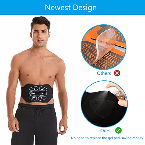 IGAVCPM ABS STIMULATOR EMS MUSCLE ABDOMINAL TRAINING BELT MH-1085 - BLACK - Like New