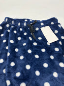 FASHION EXTRA SOFT FLEECE PAJAMAS PANTS - NAVY WITH WHITE POLKA DOTS - S - Brand New