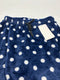 FASHION EXTRA SOFT FLEECE PAJAMAS PANTS - NAVY WITH WHITE POLKA DOTS - S - Brand New