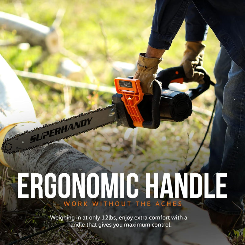 SuperHandy Chainsaw 18-Inch Corded Electric 120VAC 15Amp 1800W - Scratch & Dent