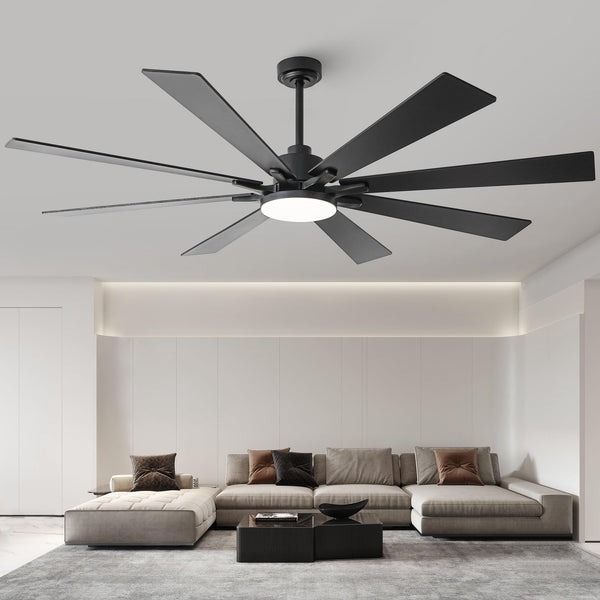 VACZON 72 IN. INDOOR INTEGRATED LED MATTE BLACK 6-SPEED CEILING - Scratch & Dent