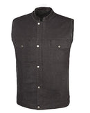 TEAM45005 TRUE ELEMENT MENS CLUB STYLE DENIM VEST WITH CONCEALED CARRY POCKETS S - Brand New