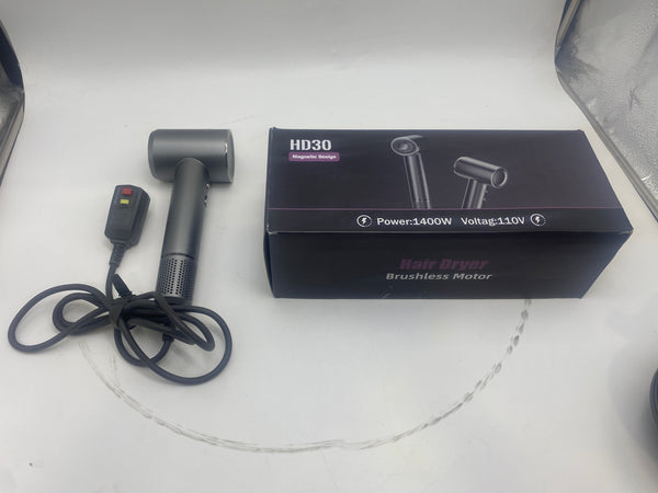 GENERIC HAIR DRYER BRUSHLESS MOTOR, POWER:1400W VOLTAGE:110V - BLACK - Like New