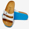 1000570 Birkenstock Ibiza Sandal Women WHITE/BLUE SIZE 11 Like New