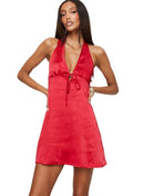 PRINCESS POLLY WOMENS LANIER MINI DRESS - SIZE: WOMEN 8 - RED - Like New