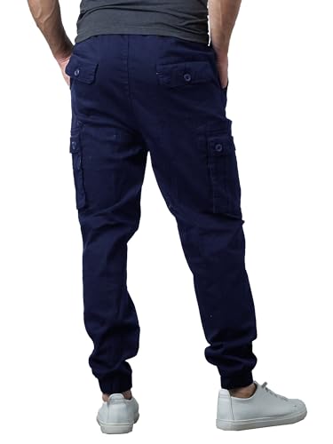 GALAXY BY HARVIC MEN'S SLIM FIT STRETCH CARGO JOGGER PANTS NAVY X-LARGE - Brand New