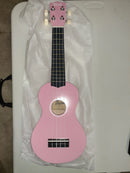 TRENDY SOPRANO UKULELE FOR BEGINNERS 21 INCH HAWAIIAN WOOD UKULELES - PINK - Like New