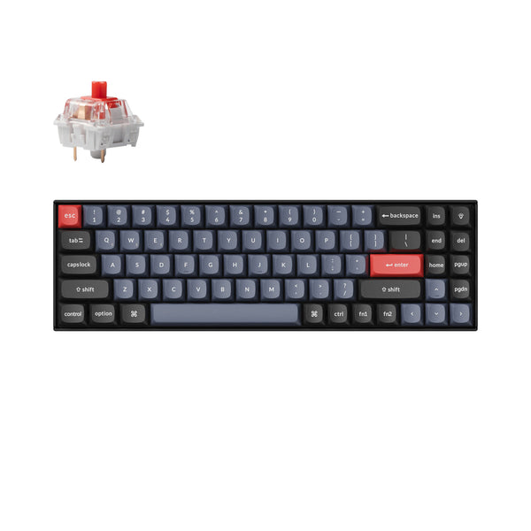 KEYCHRON K14 PRO QMK/VIA WIRELESS MECHANICAL KEYBOARD G1 - BLACK/WHITE BACKLIGHT - Like New