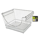 SMART DESIGN STACKING BASKETS HANDLES  SET OF 2 - LARGE - 12.5 X 8.5 - CHROME - Brand New