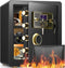 RXUJYC ‎7D-9C5I-TPEO 2.3 Cub Home Safe Fireproof Waterproof - Gold/Black Like New