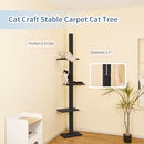 Cat Craft Cat Tree Floor to Ceiling 95-108" Tall 4-Tier Cat Tree - Charcoal - Brand New