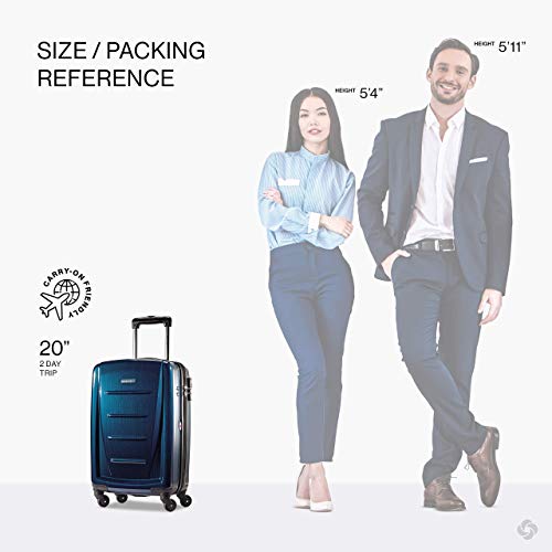 SAMSONITE WINFIELD 2 HARDSIDE EXPANDABLE LUGGAGE SPINNER WHEELS 20" - DEEP BLUE - Like New